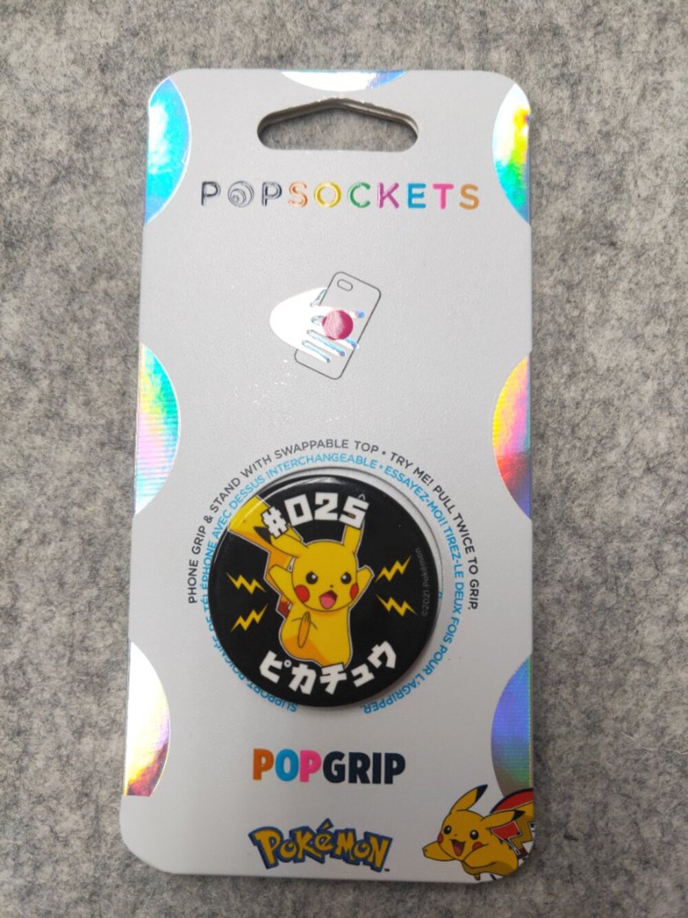 Pikachu Gloss Popsockets Single Grip & Stand Phones Holder